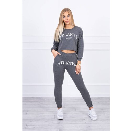 Kesi Set with Atlanta print graphite Slike