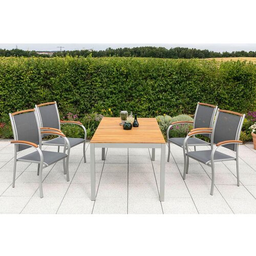Gardenson Set Vrtnih Stolov Siena, Siva, 2 Kos Slike
