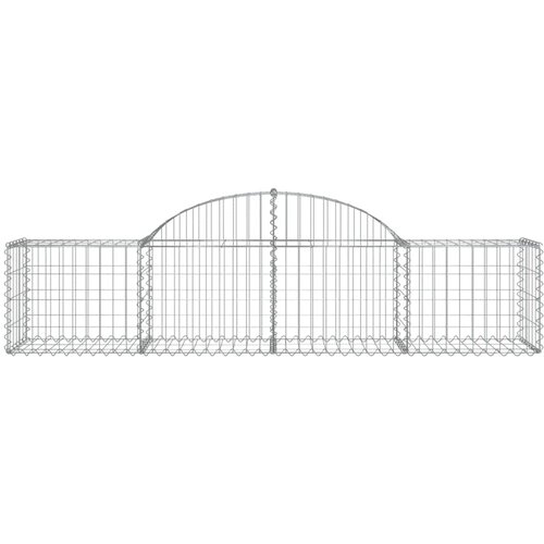  Lučne gabionske ko&amp;scaron;are 8 kom 200x50x40/60 cm pocinčano željezo Slike