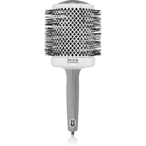 Olivia Garden Expert Shine Wavy Bristles White&Grey krtača za lase průměr 80 mm 1 kos Cene