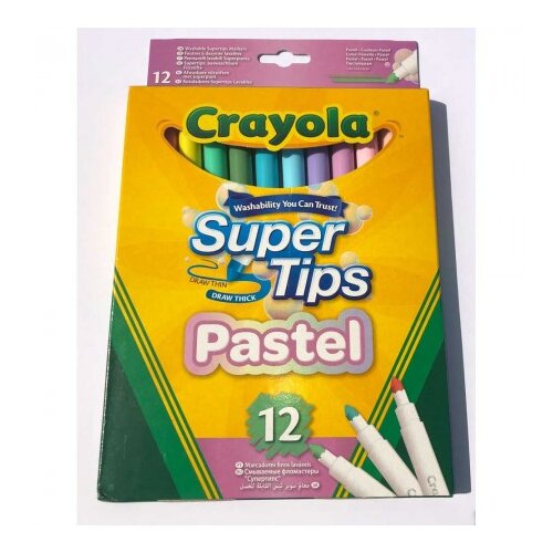 Crayola Crayola: Super Tips - komplet 12 markerjev v pastelnih barvah Cene