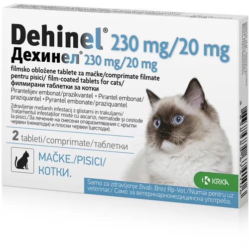  Dehinel 230 mg/20 mg, filmsko obložene tablete za mačke