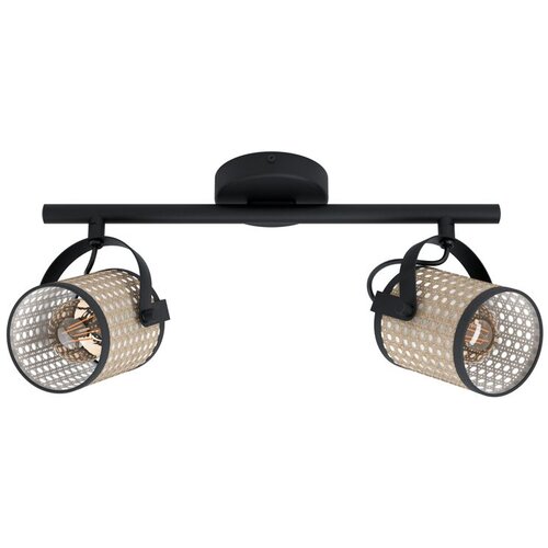 Eglo Spot lampa RUSCOMB 2xE27 44 cm crna/ratan 43494 Slike