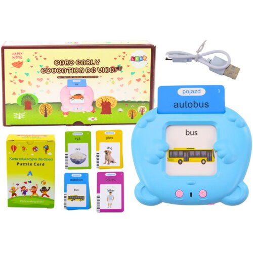  Tablet for Educational Cards Learning Polish English 224 Words Blue Cene