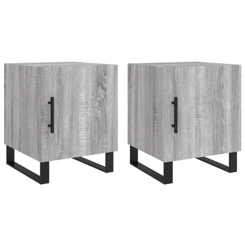 Maison Chic Dvo delni komplet Nočne omarice - Nočne mize siva sonoma 40x40x50 cm inženirski les, (21686895) Slike