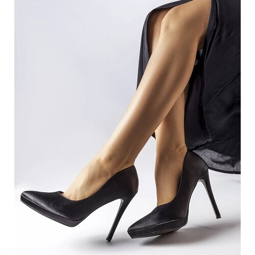 Gemre Black Satin Heels Silje Cijene