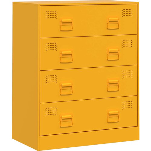 Maison Chic Komoda - Predalnik gorčično rumena 67x39x83 cm jeklo, (21715636) Slike