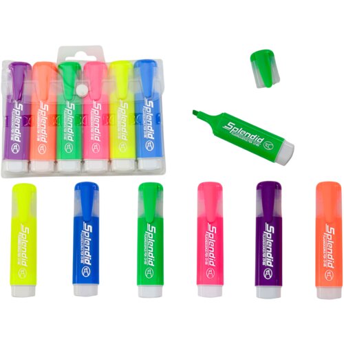 Highlighter Pen Set Pastel Colors 6pcs. Cene