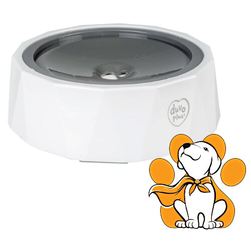 Duvo Splash Proof Water Bowl 1200ml, Činija Za Vodu Otporna Na Prskanje, Bela Cene