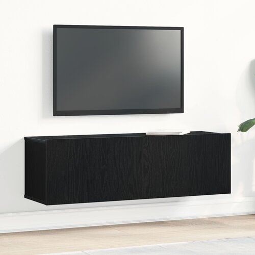 vidaXL TV omarice Črn hrast Inženirski les 100 x 30 x 30.5 cm Cene