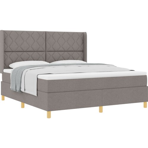 vidaXL Box Spring postelja z vzmetnico Taupe 180x200 cm Tkanina, (22050115) Cene