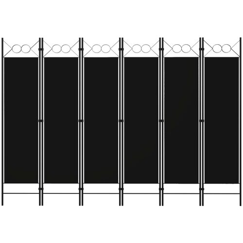 Furnova Paravan 6-delni črn 240x180 cm, (21929754) Slike