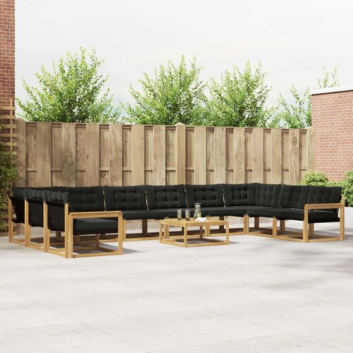  Set vanjskih sofa 11 kom. Bijela i crna Cene