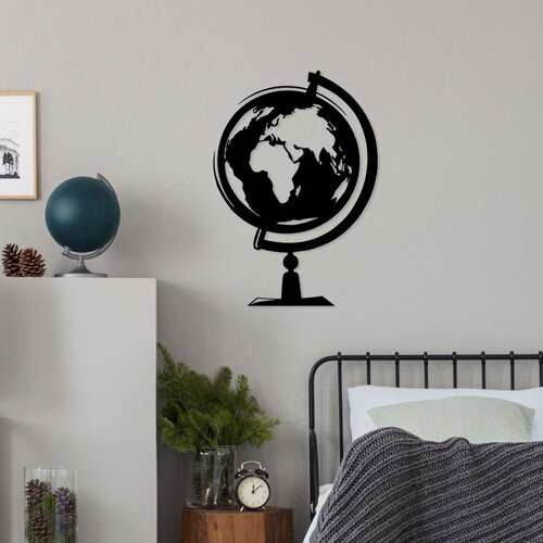 Wallity Zidna dekoracija World Map 3, 44 x 70 cm, Crna Cene