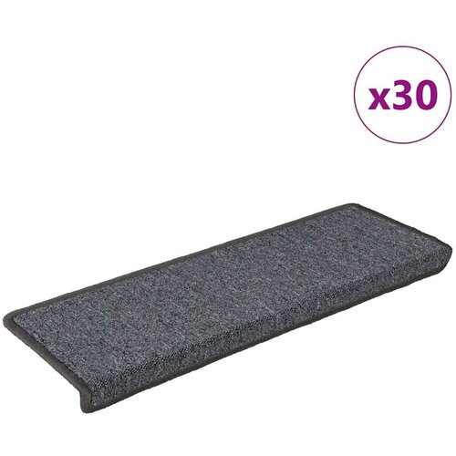 VidaXL Otirači za stepenice 30 kom 65x21x4 cm sivi i crni Slike