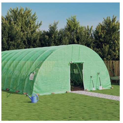 VidaXL Plastenik s čeličnim okvirom zeleni 108 m&amp;sup2; 18 x 6 x 2 85 m Slike