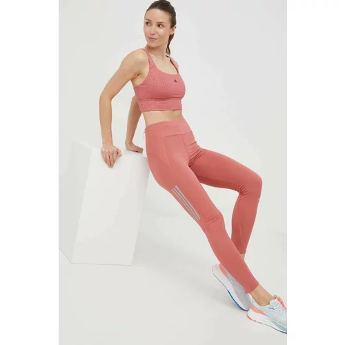 Adidas Sportski grudnjak Powerimpact boja: ružičasta, s uzorkom