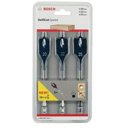 Bosch 3-delni set pljosnatih burgija za glodanje self cut speed 2608587011/ 20/0; 22/0; 25/0 mm Cene