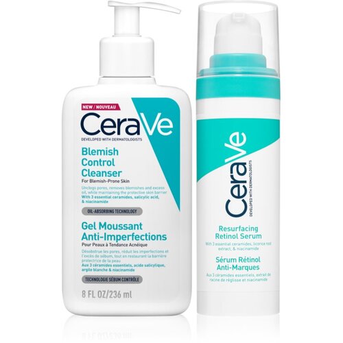 CeraVe Control Cleanser & Retinol Serum Duo set proti nepravilnostim na aknasti koži Cene