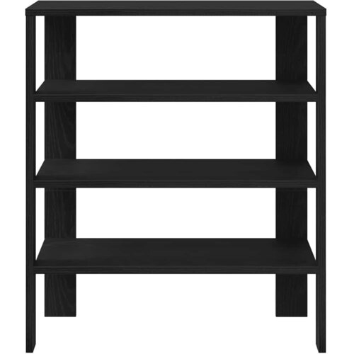  Stalak za cipele crni 61x32x70 cm od konstruiranog drva Slike