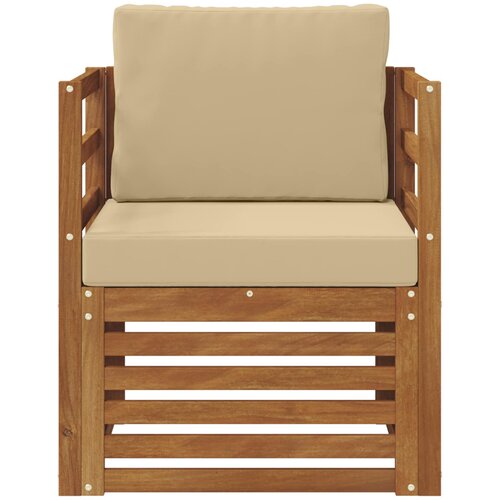  Set vanjskih sofa Čvrsto drvo akacije i poliester Slike