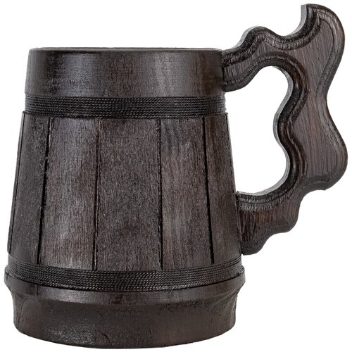  Ručno rađena &amp;scaron;alica od tamnog drva 0.3L s inox unutra&amp;scaron;njosti Slike