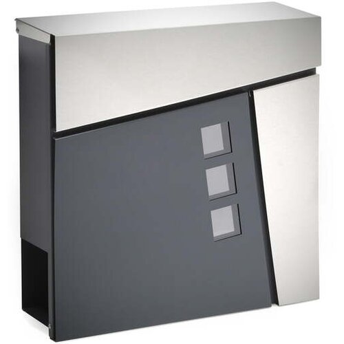 Wiltec nabiralnik z rezo za casopis antracit + inox 60545 Cene
