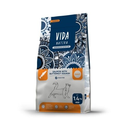 Craftia VIDA NATIVA Suha hrana za odrasle mačke sa lososom i muskantnom tikvom, 1,4 kg Slike