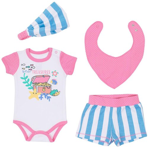My Baby Set za bebe, 4 komada, Roze-plavi Slike