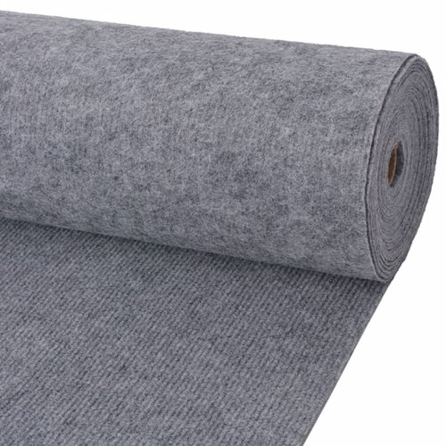 VidaXL Razstavna preproga rebrasta 1,2x20 m siva Slike