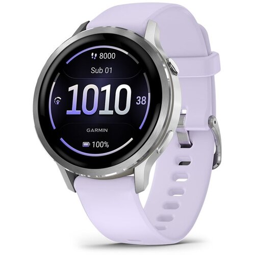 Garmin pametni sat Venu 4 41 mm, srebrni s isprepletenim silikonskim remenom Slike