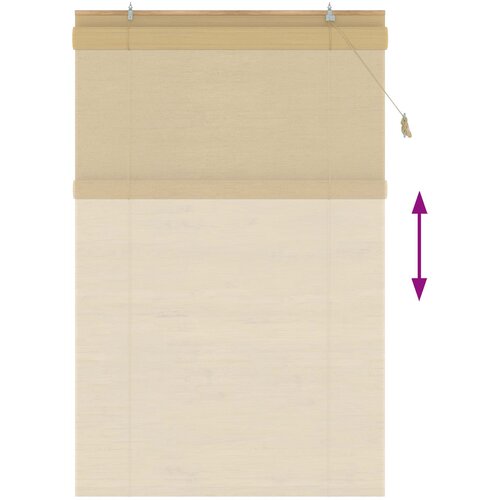 Rolo zavjesa Prirodna 160 x 220 cm Bambus Slike