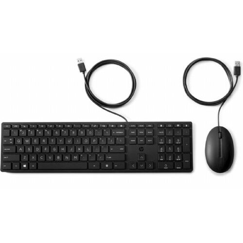 Hp Wired Desktop 320MK Mouse and Keyboard, Wired USB Type-A, YU, Black ( 9SR36AA ) Slike