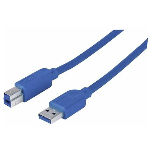 Manhattan MH kabl USB 3.0 A Muški /B Muški, 2m, plavi 393881 kabal Slike
