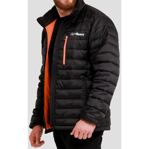 GymBeam Mu&amp;scaron;ka puffer jakna Black/Orange Slike