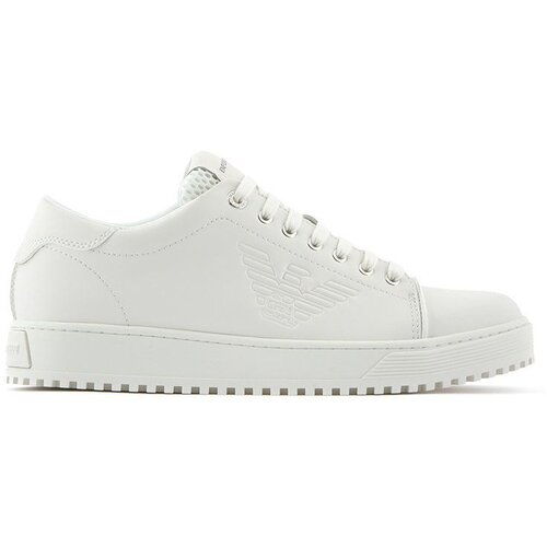 Emporio Armani Usnjene superge bela barva Slike