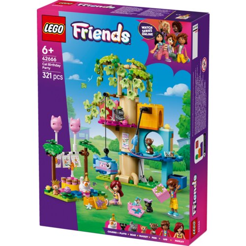 Lego LEGO&amp;reg; Friends Mačji rođendanski tulum i kućica na drvetu 42666 Slike