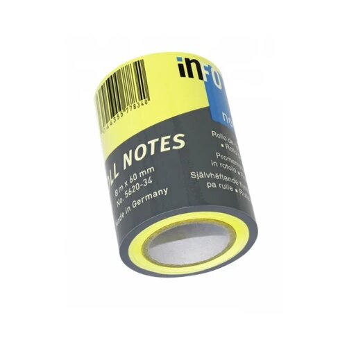 Info roll refil 60 mm x 8 m, brilliant colours Notes žuta 06PZ16G Slike