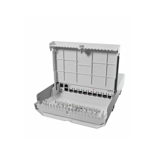MikroTik netFiber 9 outdoor ruter sa 4xSFP+ / 5xSFP / 1xGbE LAN / WAN port, VPN/ firewall/ bandwith/ load balance, PoE in & out 18-57V, ARM v7 CPU 800MHz, 256MB RAM, temp. -40C-70C, RouterOS L5 Cene