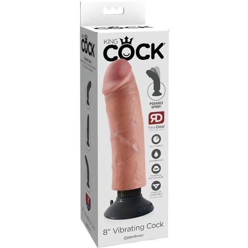 King Cock 8 - savitljivi, realistični vibrator (25 cm) Cene
