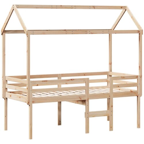  Visoki krevet s krovom 90 x 200 cm od masivne borovine Slike