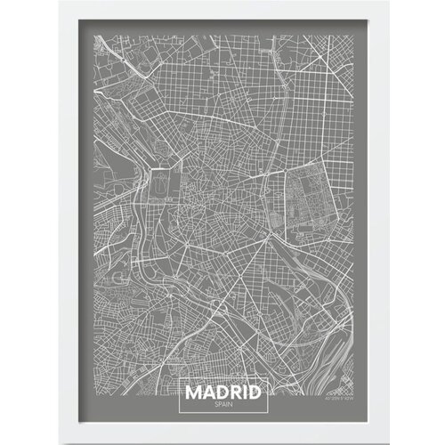 Wallity Plakat z okvirjem 40x55 cm Madrid – Wallity Cene