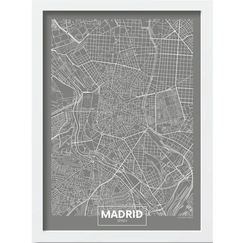 Wallity Plakat z okvirjem 40x55 cm Madrid – Wallity