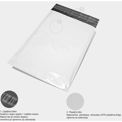  Vrećice za slanje tekstila - Dostavne vrećice FBK06 400 x 500 + 50 mm, 100/1 Slike