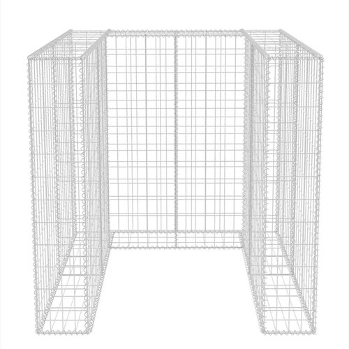  Gabionska ograda za kantu za otpad od čelika 110 x 100 x 120 cm Slike