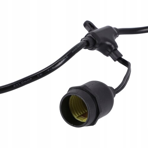  LED spolja&amp;scaron;nja dekorativna girlanda 20xE27/1W/230V 20,94 m IP44 crna Slike