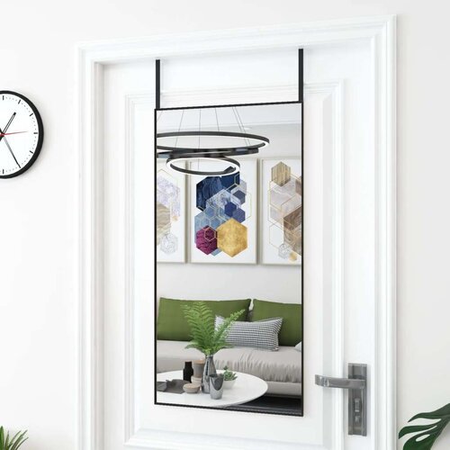  Ogledalo za vrata crno 50 x 100 cm od stakla i aluminija Cijene