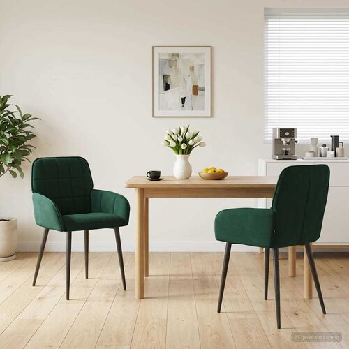  Trpezarijske stolice 2 pcs Bar&scaron;un Tamnozelena 57 x 50 x 85 cm Cijene