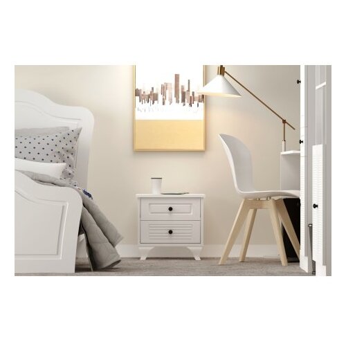 Hanah home Noćni ormarić Rb-118, 45x45x40 cm, Bijela Cene
