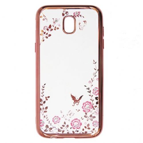 Nillkin Silikonski ovitek z rožicami za Samsung Galaxy J5 2017 - pink Cene